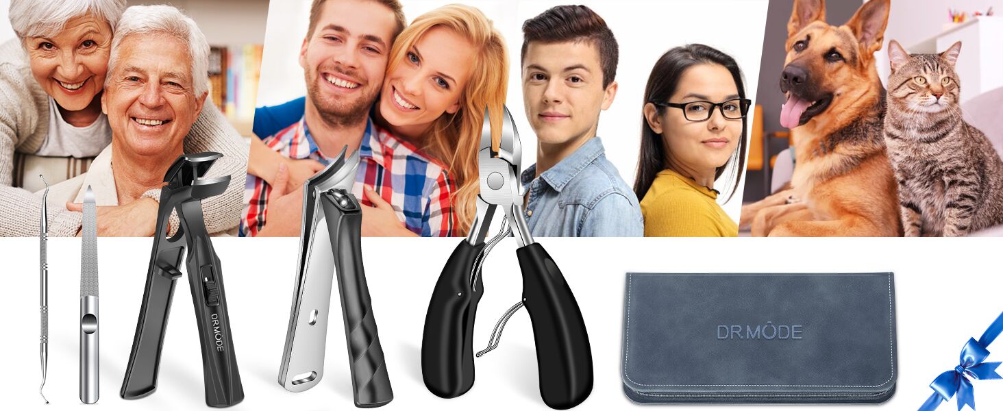 2026 Toenail Clippers for Thick Toenails for Seniors, Angled Head Large Toe Nail Clippers Set for Men, Heavy Duty Ingrown Toenail Clippers with Long Handle, Ultra Sharp Slanted Nail Cutter Wide Jaw