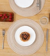 SHACOS 100 PCS Round Paper Placemats 13 inch Disposable Paper Place Mats for Dinner Wedding Birthday Party Festival Table Decoration Indoor Outdoor, Dusty Blue