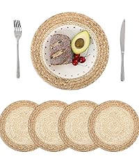 SHACOS 100 PCS Round Paper Placemats 13 inch Disposable Paper Place Mats for Dinner Wedding Birthday Party Festival Table Decoration Indoor Outdoor, Dusty Blue