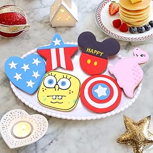 12 Pcs Sandwich Cutter and Sealer Set, Bread Decruster Pancake Maker DIY Cookie Cutters Vegetable Cutter Shapes for Kids, Ideal for School Lunch Boxes and Bento Boxes Boys Girls