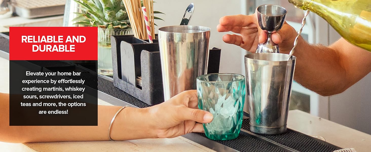 Boston Cocktail Shaker, Drink Mixing Set (18oz & 28oz) Weighted Stainless Steel Shaker Tins, Cocktail & Martini Mixed Drink Shakers, Essential & Professional Bar Tools For Bartending