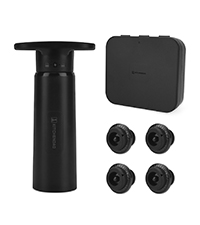 KITCHENDAO 2-in-1 Wine Aerator Pourer and Stopper, Premium Wine Air Aerator Pourer Decanter Spout Dispenser No Drip or Spill-Improve Taste and Bouquet Instantly- BPA Free-Dishwasher Safe - Black