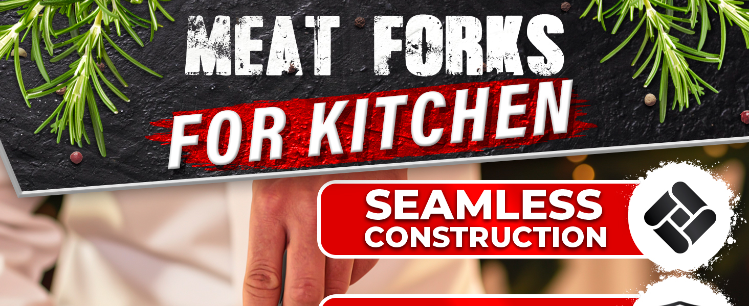 Two Pronged Carving Fork for Meat - Stainless Steel 11