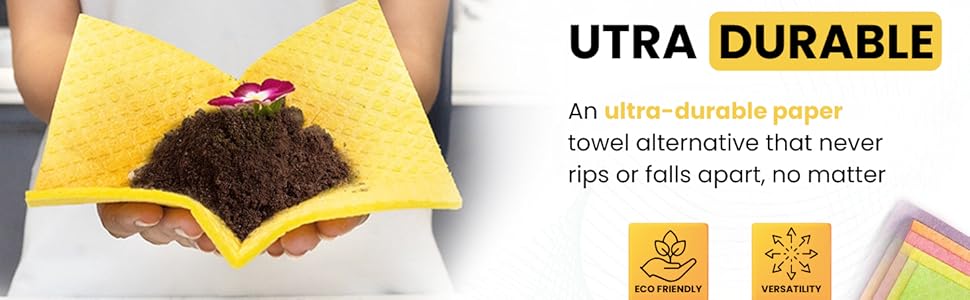 Aquasorb Swedish Dishcloths for Kitchen 10 Pack – Reusable Swedish Dish Cloths That Don't Smell, OEKO-TEX Certified Eco-Friendly Dish Cloths