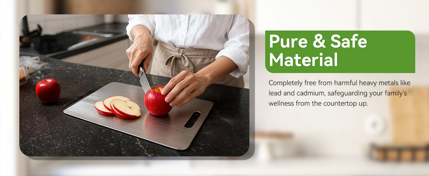 3 PCS Stainless Steel Cutting Boards for Kitchen, 304 Metal Non Stick Small Chopping Board Set, Dishwasher Safe & Warp Proof (13.4 x 9, 11.8 x 7.9, 9.4 x 5.9 in)