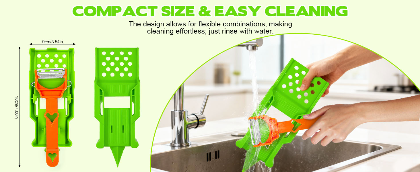 Multifunctional Kitchenware Set, 3-in-1 Peeler Multifunctional Single Blade Peeler, Lemon Squeezer Potato Peeler, Multi Cutter and Julienne Set with Grating Plate Great for Fruit and Vegetable