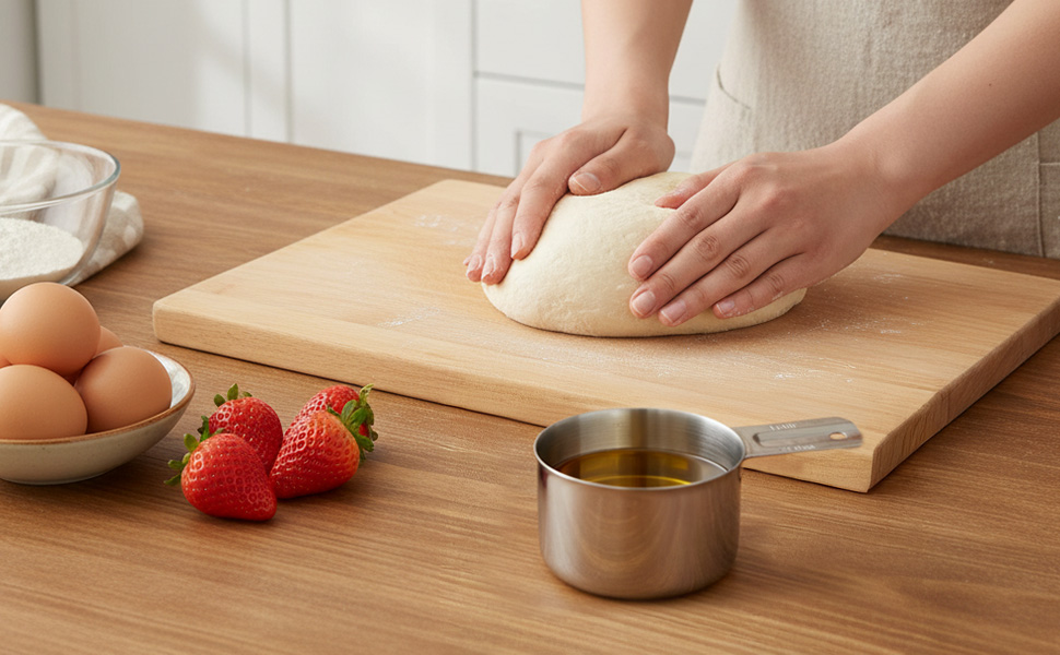 3 Pack 1 Cup Stainless Steel Measuring Cup Metal Measuring Cups with Handle Kitchen Cooking Gadgets Rice Measuring Cup for Wet and Dry Ingredients (240 ml | 240 cc | 8 oz)