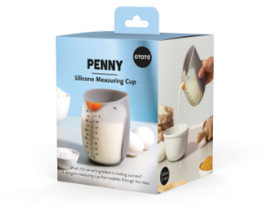 OTOTO Penny Penguin Silicone Measuring Cups for Cooking - 500ml Cute Measuring Cups for Baking, BPA-Free, Microwave Safe, Penguin Gifts, Cute Kitchen Accessories, Funny White Elephant Gifts