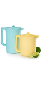 Tupperware Fix-N-Mix 1.7 Gallon Mixing Bowl with Lid, Pink Vintage Color, Dishwasher Safe and BPA Free (6.5 L)