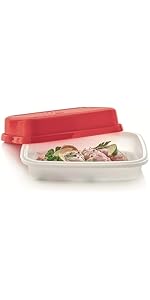 Tupperware Fix-N-Mix 1.7 Gallon Mixing Bowl with Lid, Pink Vintage Color, Dishwasher Safe and BPA Free (6.5 L)