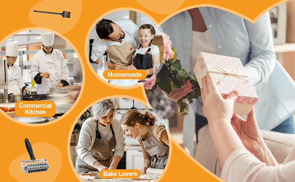 Pastry Lattice Roller Cutter, Premium Stainless Steel Lattice Dough Cutter, Professional Pastry Cutting Tool for Beef Wellington Pie Bread Cookie Pizza