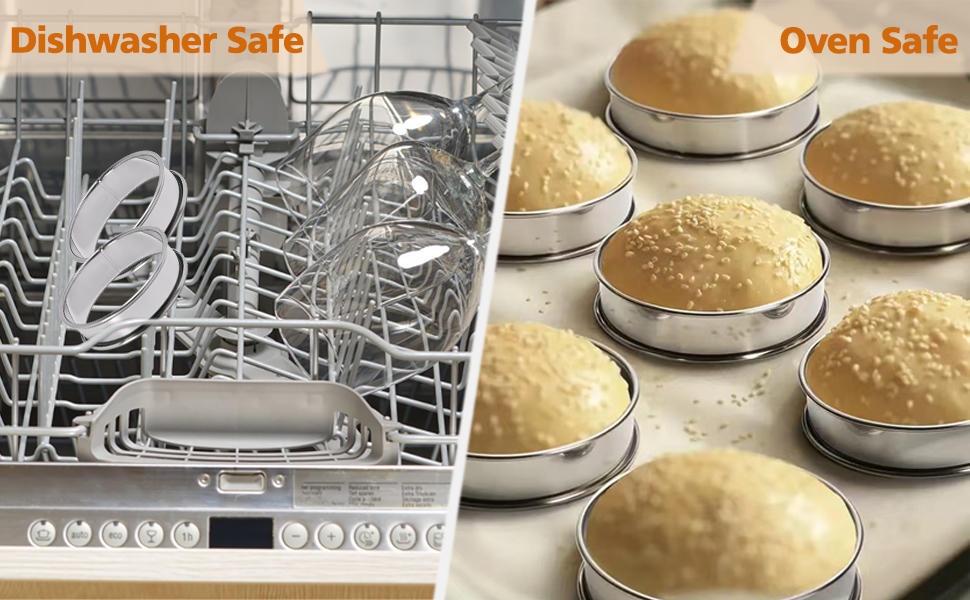 Crumpet Rings 6Pcs, 3.15