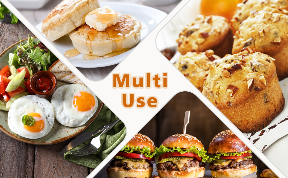 Crumpet Rings 6Pcs, 3.15