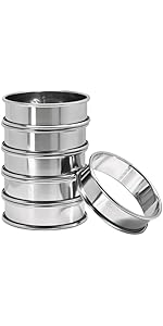 Crumpet Rings 6Pcs, 3.15