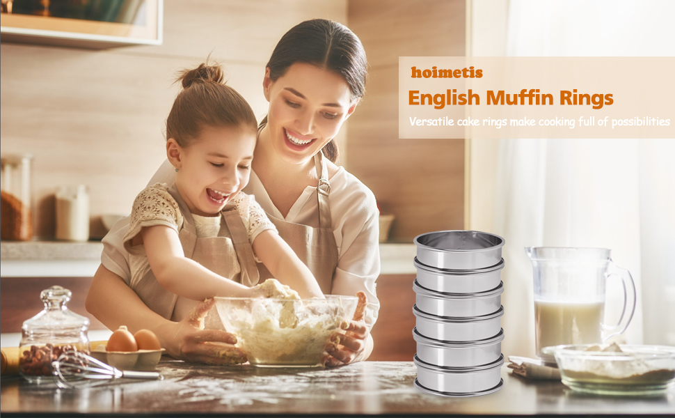 Crumpet Rings 6Pcs, 3.15