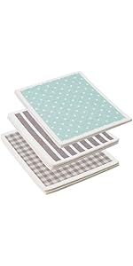 Martha Stewart Swedish Kitchen Absorbent Sponge Dish Cloths, Teal Stripes, 8 Count