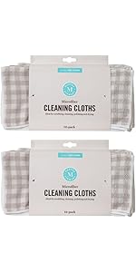 Martha Stewart Swedish Kitchen Absorbent Sponge Dish Cloths, Teal Stripes, 8 Count