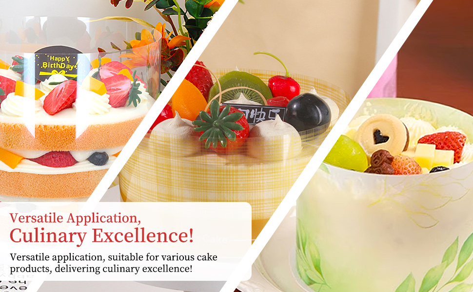 Cake Collar, Transparent Cake Rolls, Clear Cake Strips, DIY Acetate Sheet, Surrounding Edge for Baking Decorate, Chocolate Mousse Cake Elegant Cake Wrapping 4X394 inch