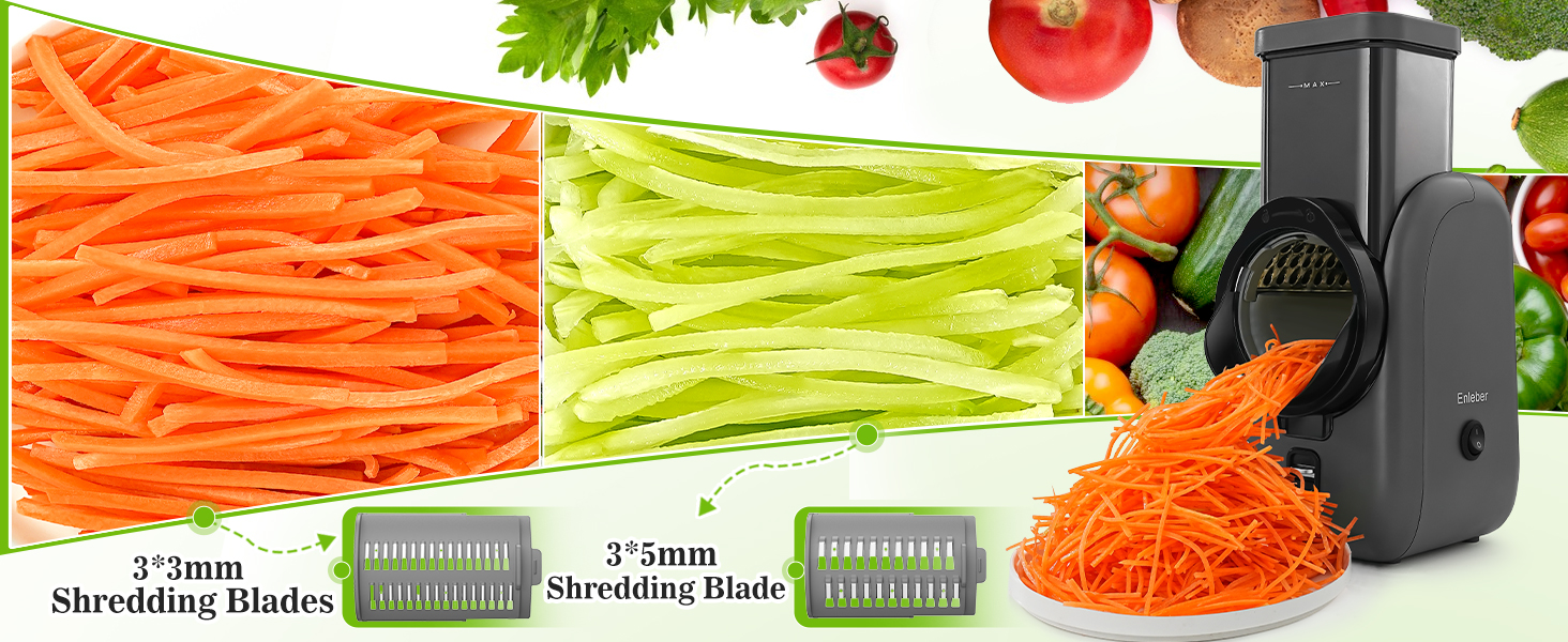 Electric Cheese Grater Rotary Slicer-One-Touch Control Vegetable Slicer, Nuts Grinder Cheese Shredder for Home Kitchen Use, 6 Replaceable Stainless Steel Blades(Black)