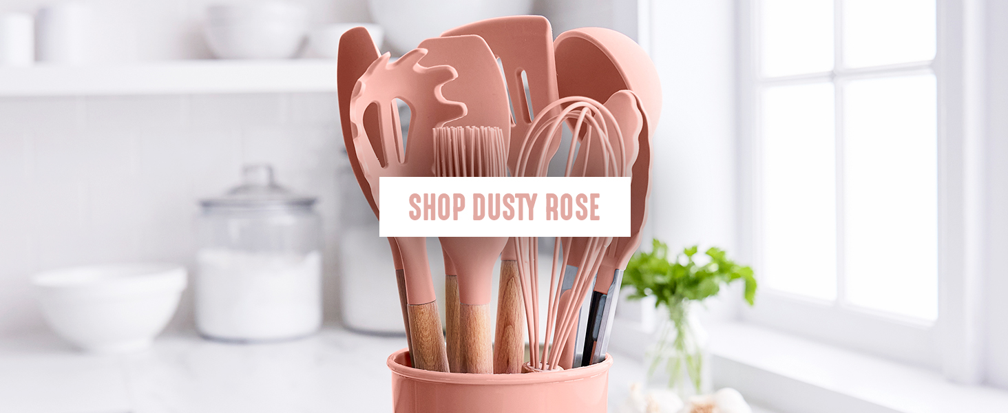 GreenLife 11 Piece Silicone Utensil Crock Set, Nonstick Kitchen Tools, Ladle, Turner, Slotted Turner, Spatula, Spoon, Spaghetti Server, Brush, Whisk, Tongs, Crock, Cream White