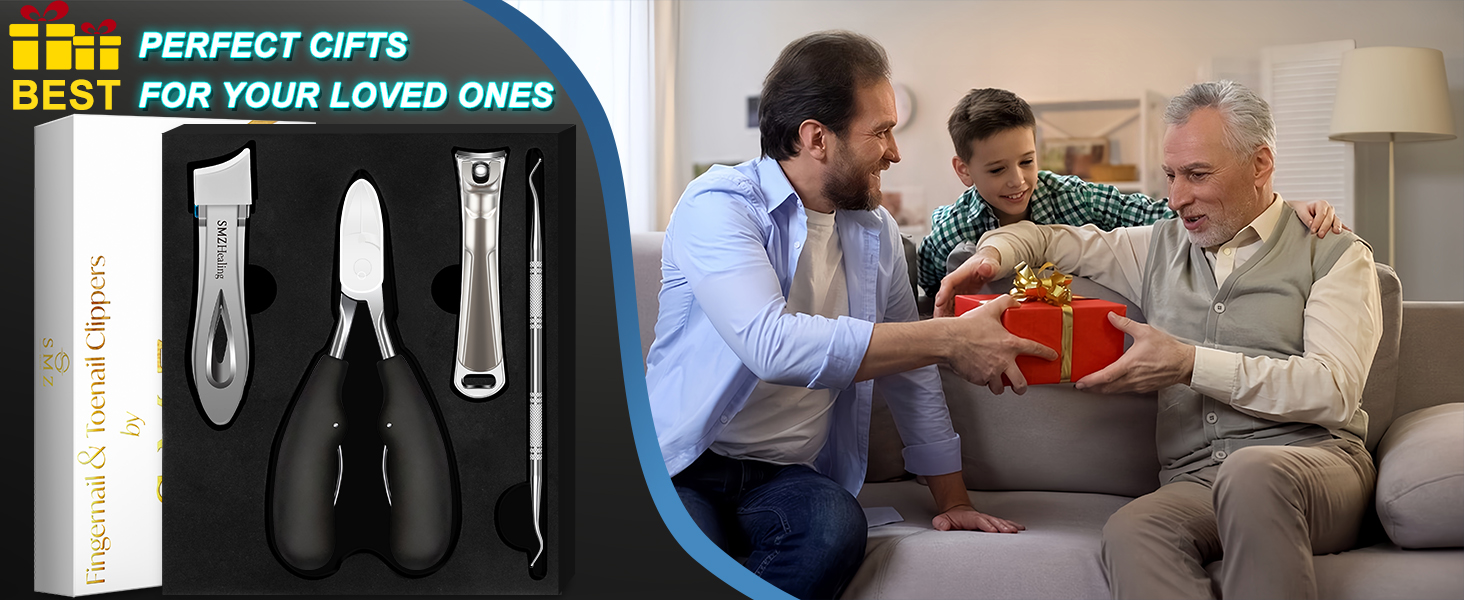 Toenail Clippers for Seniors Thick Toenails, 2026 Large Toe Nail Clippers for Men Thick Nails with Wide Opening, Sharp Heavy Duty Ingrown Toenail Clippers Nail Cutter Long Handle with Slanted Blade