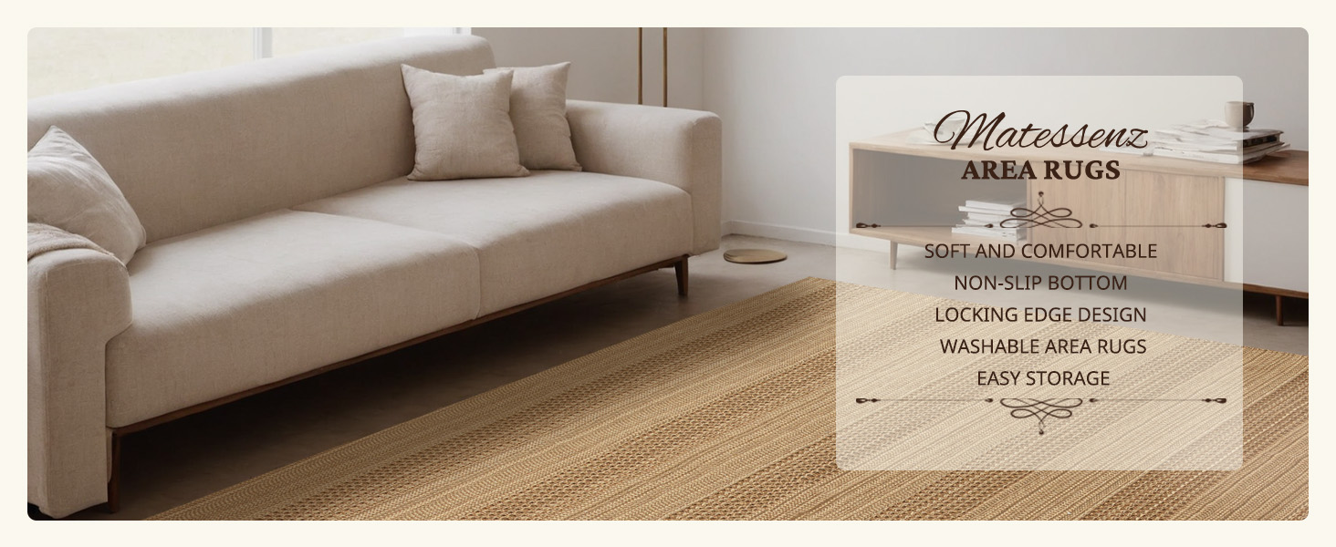 Cotton Blend Kitchen Rug Set 2 Piece, American Country Woven Runner Rug and Doormat, 20