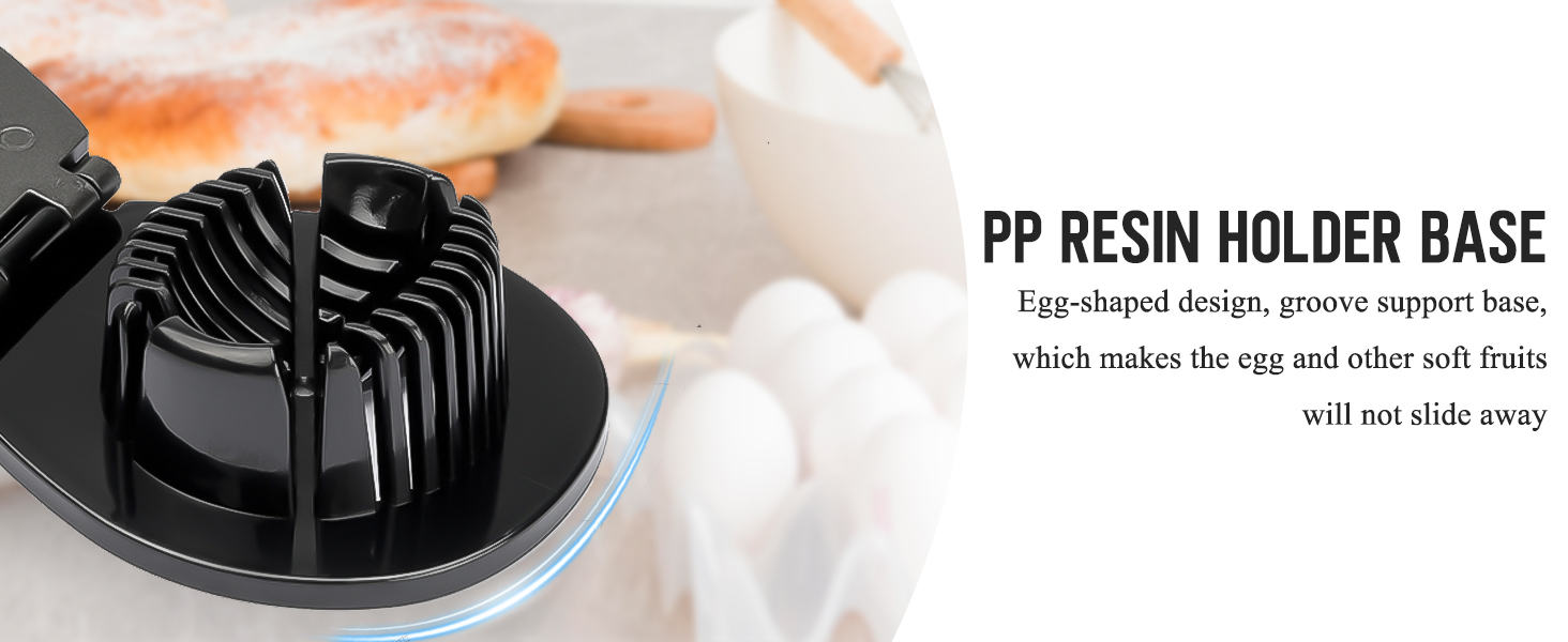 Egg Slicer, BIBURY Egg Slicer for Hard Boiled Eggs, Egg Cutter Heavy Duty Aluminium for Egg Strawberry Mushroom Soft Fruit, Stainless Steel Wire with 3 Slicing Styles - Grey