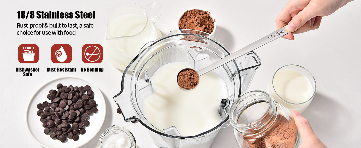 18/8 Stainless Steel Coffee Scoop, Doosu Food-Grade Metal Measuring Spoon with 6.9in Long Handle, Tablespoon Scooper for Coffee Beans, Ground Coffee, Espresso, Protein Powders, Tea, Sugar (1 Tbsp)