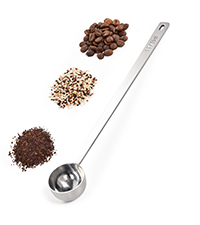 18/8 Stainless Steel Coffee Scoops, Doosu Food-Grade Metal Measuring Spoons with 6.9in Long Handle, Tablespoon Scooper for Coffee Beans, Ground Coffee, Espresso, Protein Powders, Tea (1 & 2 Tbsp)
