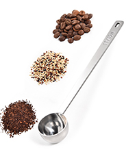 18/8 Stainless Steel Coffee Scoop, Doosu Food-Grade Metal Measuring Spoon with 6.9in Long Handle, Tablespoon Scooper for Coffee Beans, Ground Coffee, Espresso, Protein Powders, Tea, Sugar (2 Tbsp)