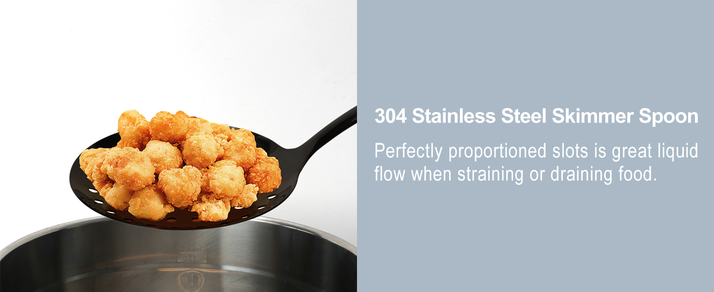 Stainless Steel Spaghetti Spoon - 12.6 Inch Pasta Spoon with Comfortable Grip Design -Metal Pasta Fork Pasta Server - Kitchen Gadgets Pasta Ladle Kitchen Tools