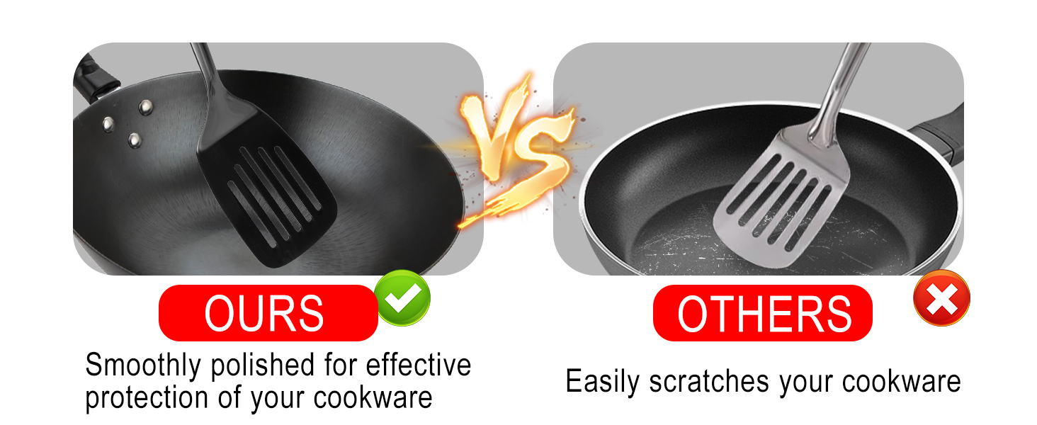 Skimmer Spoon, Slotted Spoons for Cooking, Slotted Spoon, Kitchen Stainless Steel Serving Spoons, Stainless Steel Strainer, Black