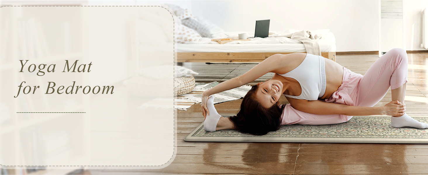 KIMODE Anti Fatigue Kitchen Mats for Floor, Boho Floral Kitchen Rugs Sets of 2, Cushioned Kitchen Floor Mats Non Slip, Comfort Spring Rugs for Kitchen Floor Sink Laundry Desk Beige 17.3