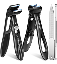 2026 Toenail Clippers for Seniors Thick Toenails, Angled Head Large Toe Nail Clippers for Thick Nails for Men, Heavy Duty Ingrown Toenail Clippers with Wide Jaw, Slanted Nail clippers with Long Handle