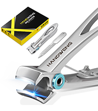 2026 Toenail Clippers for Seniors Thick Toenails, Angled Head Large Toe Nail Clippers for Thick Nails for Men, Heavy Duty Ingrown Toenail Clippers with Wide Jaw, Slanted Nail clippers with Long Handle