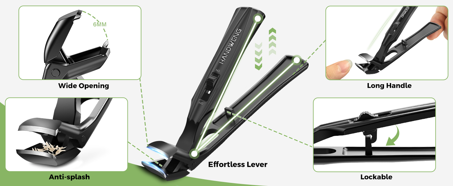 2026 Toenail Clippers for Seniors Thick Toenails, Angled Head Large Toe Nail Clippers for Thick Nails for Men, Heavy Duty Ingrown Toenail Clippers with Wide Jaw, Slanted Nail clippers with Long Handle