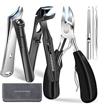 2026 Toenail Clippers for Seniors Thick Toenails, Angled Head Large Toe Nail Clippers for Thick Nails for Men, Heavy Duty Ingrown Toenail Clippers with Wide Jaw, Slanted Nail clippers with Long Handle