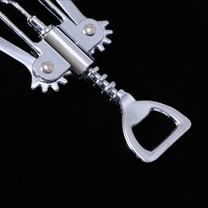 Silver Plated Winged Wine Bottle Corkscrew Opener Easy to Use Design for Home Kitchen Bar Convenient Wine Bottle Opener Long