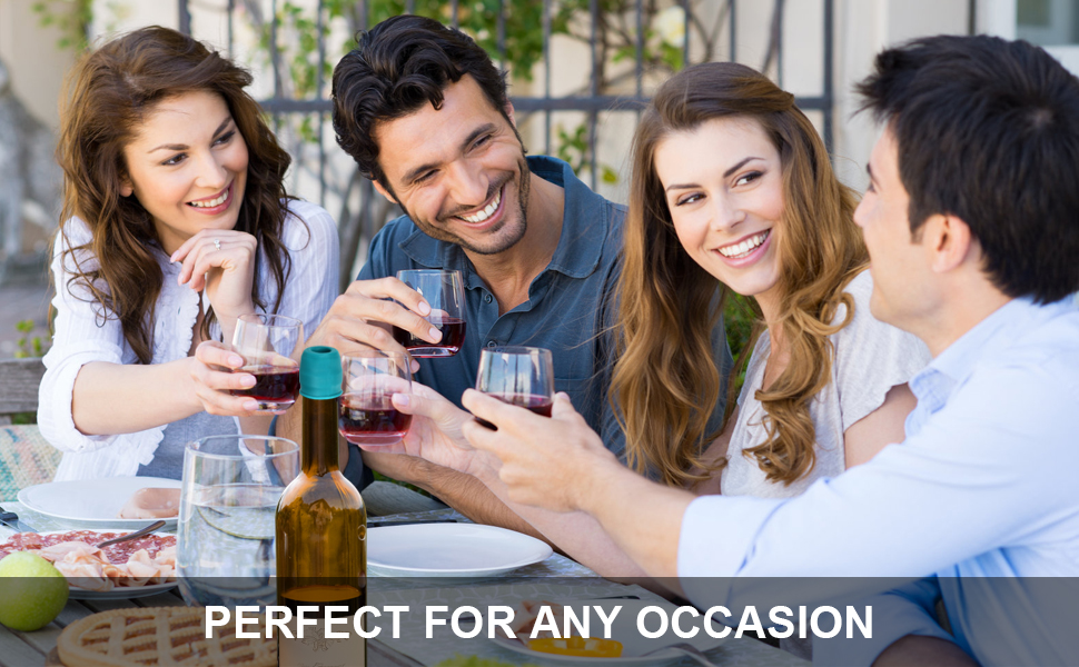 6 Pack Silicone Wine Stopper, Wine Stoppers for Wine Bottles, Wine Seal Stopper Can Be Reused to Keep Wine Fresh, by Brusoon (Multicolor)