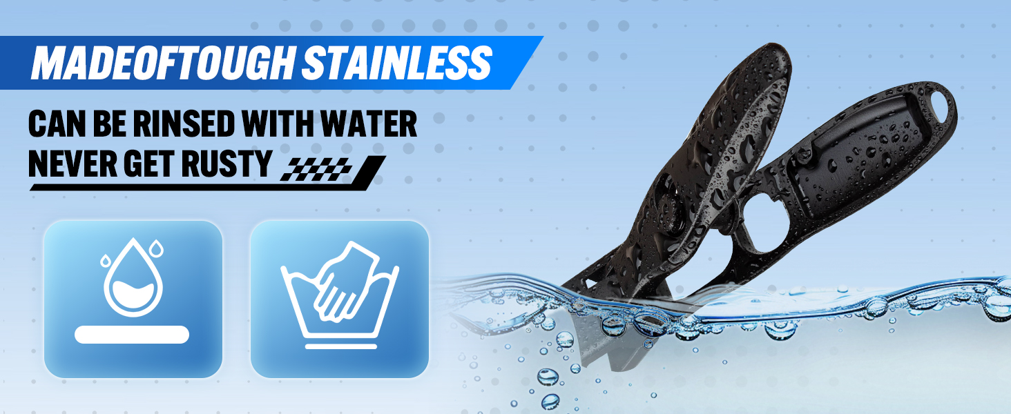 German Nail Clippers, Premium Stainless Steel Wide Jaw Anti Splash Design,Ultra Sharp Heavy Duty Clippers with Ergonomic Lever,Perfect for Men,Women, and Seniors(Black)