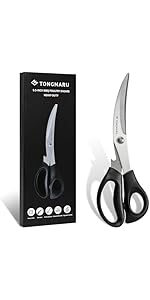 Kitchen Cooking Shears Heavy Duty Kitchen Scissor with, Detachable, All Purpose Scissors, Dishwasher Safe Scissors, Serrated Blades, Nutcracker and Bottle Opener function included (1 Pack)