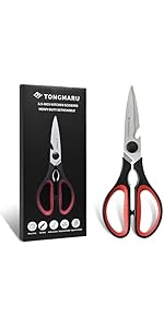 Kitchen Cooking Shears Heavy Duty Kitchen Scissor with, Detachable, All Purpose Scissors, Dishwasher Safe Scissors, Serrated Blades, Nutcracker and Bottle Opener function included (1 Pack)