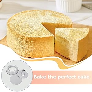 6 inch Angel Food Cake Pan with Removable Loose Bottom, Chiffon Cake Baking Pan, Nonstick Baking Cake Pans, Aluminium Alloy Baking Cake Mould, Chiffon Cake Tube Pan for Oven instant pots Baking