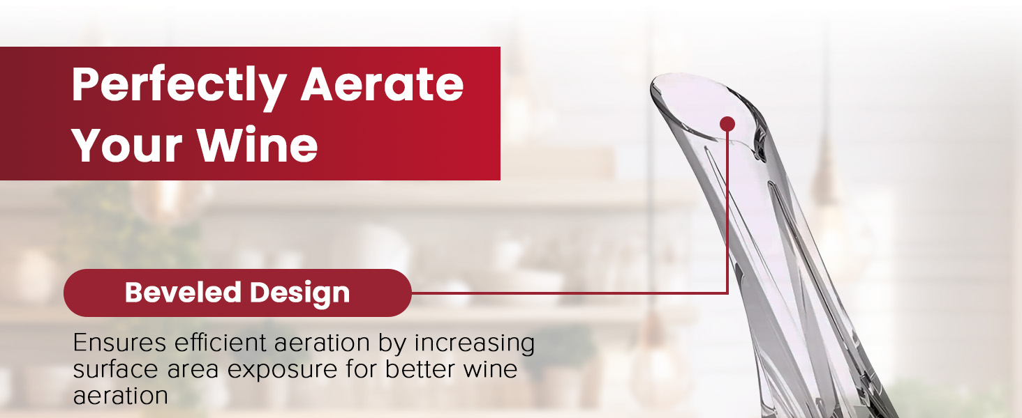 The Easy Pour Wine Aerator Spout by Pronto Bella, Professional Wine Aerator Attaches to Bottle for Improved Flavor, Enhanced Bouquet, Rich Finish No-Drip Design, Valentines day Gift for Women/Friends