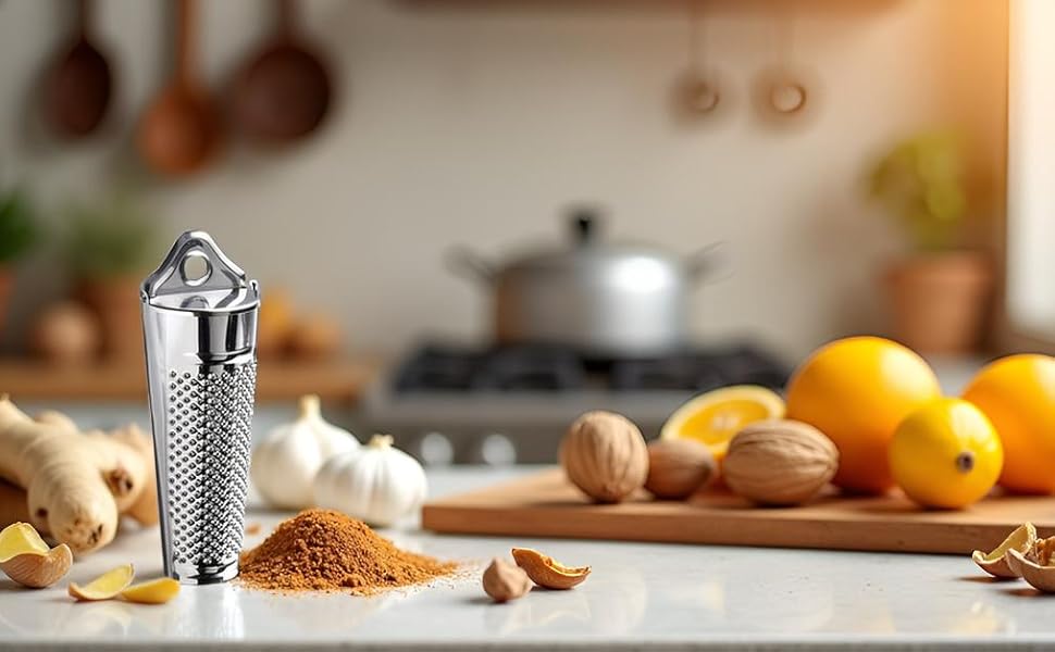 Multifunctional Kitchen Stainless Steel Ginger Garlic Nutmeg Grater, Nut Walnut Lemon Hand Planer Tool Lemon Zester, Kitchen Tool