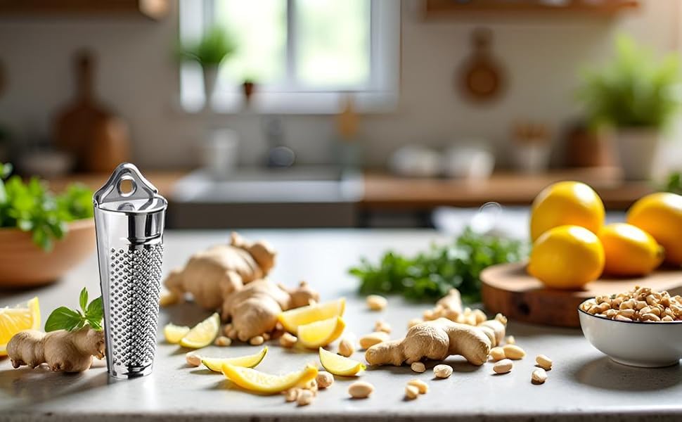 Multifunctional Kitchen Stainless Steel Ginger Garlic Nutmeg Grater, Nut Walnut Lemon Hand Planer Tool Lemon Zester, Kitchen Tool
