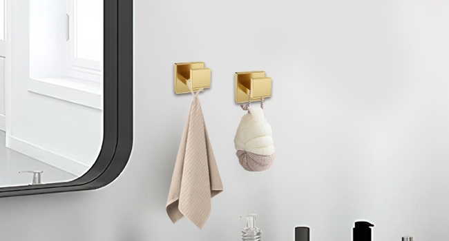 Brushed Gold Towel Bar Set 5 Pieces Bathroom Hardware Accessories Set,Upgraded Toilet Paper Holder with Shelf,Stainless Steel Towel Holder Set for Bathroom,Wall-Mounted 23.6 in