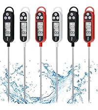 1/3pcs Candy Thermometer Digital Instant Read for Meat Kitchen Cooking Food Oil Deep Fry BBQ Grill Smoker (1, 9.4in)