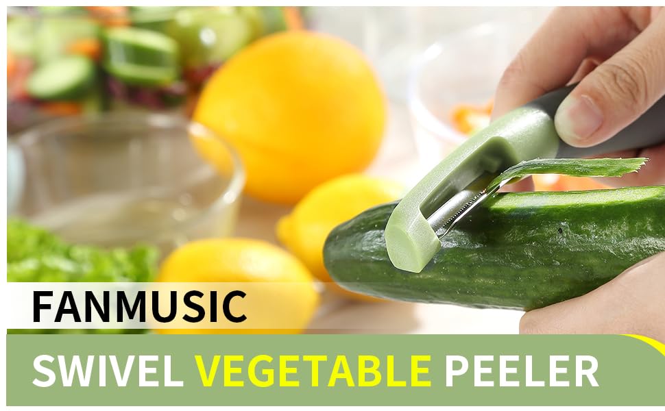 Fanmusic Swivel peelers - potato peelers，Fruit and vegetable peelers for kitchen (I)