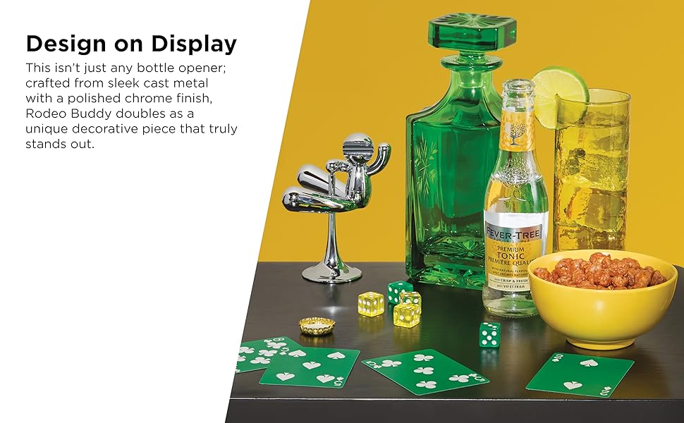 Umbra Rodeo Buddy Bottle Opener with Stand, Chrome